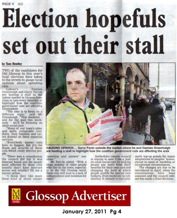 2011-01-27 - Election hopefuls set out their stall - Advertiser